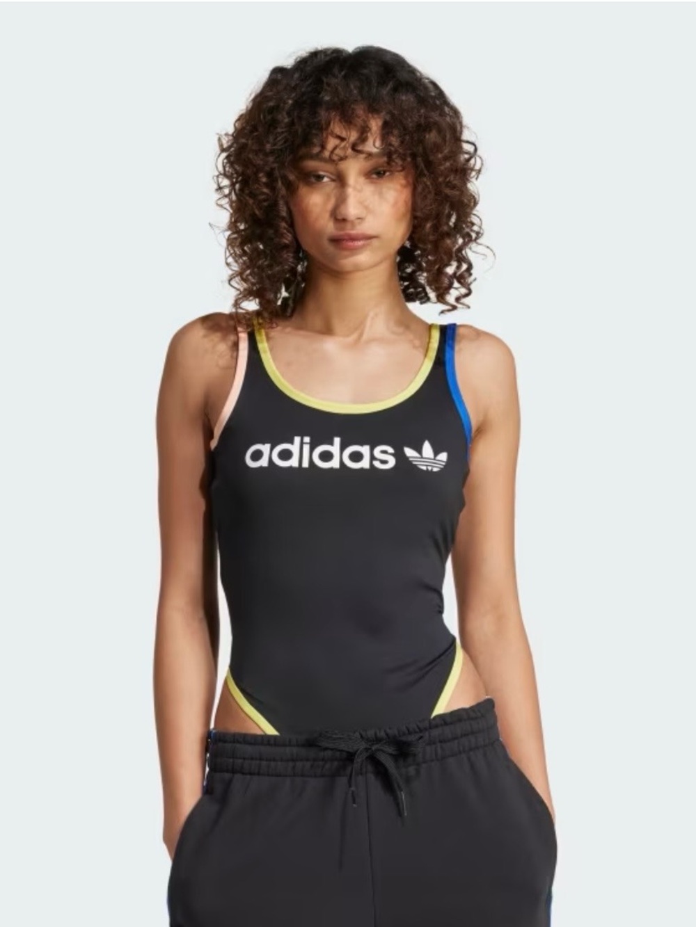 Adidas Originals Graphic Body Bodysuit Black Women’s Size S New